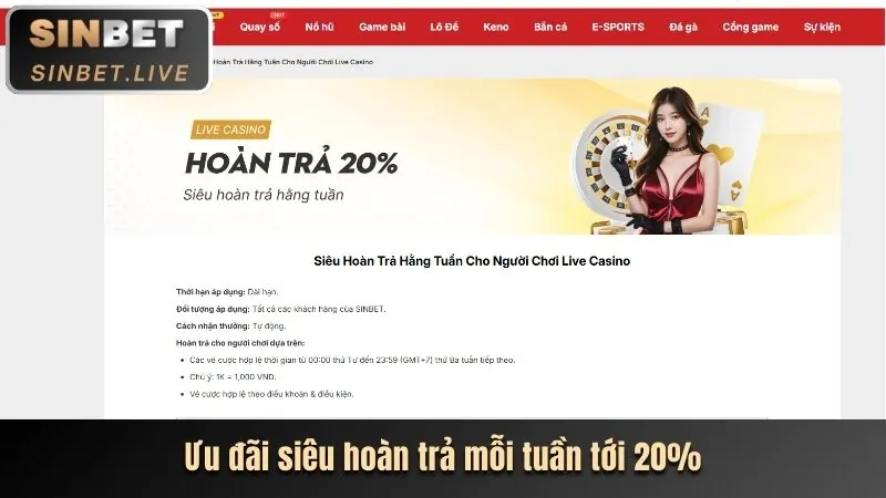 Sảnh Live Casino với Dealer người thật